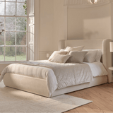 Hannah King Ottoman Bed - Oyster White