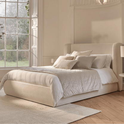 Hannah Double Ottoman Bed - Oyster White