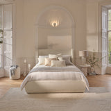 Hannah King Ottoman Bed - Oyster White - Laura James