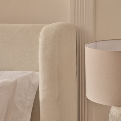 Hannah King Ottoman Bed - Oyster White - Laura James