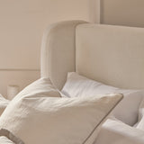 Hannah King Ottoman Bed - Oyster White - Laura James