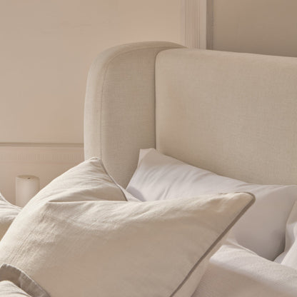Hannah King Ottoman Bed - Oyster White - Laura James