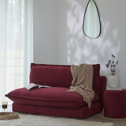 Harlow 2 Seater Double Sofa Bed - Burgundy Red - Laura James