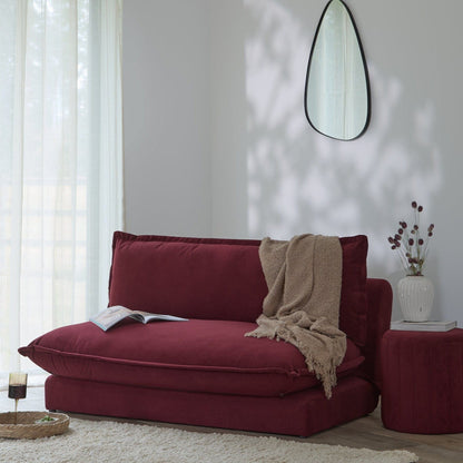 Harlow 2 Seater Double Sofa Bed - Burgundy Red - Laura James