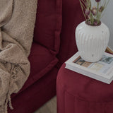 Harlow 2 Seater Double Sofa Bed - Burgundy Red - Laura James