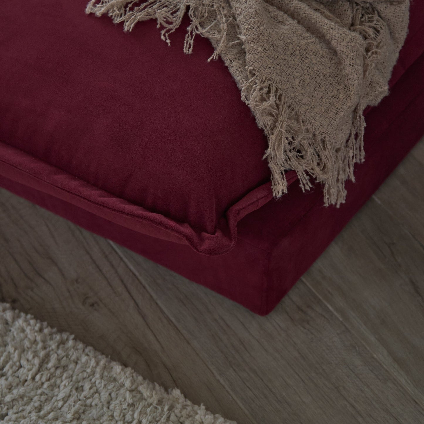 Harlow 2 Seater Double Sofa Bed - Burgundy Red - Laura James