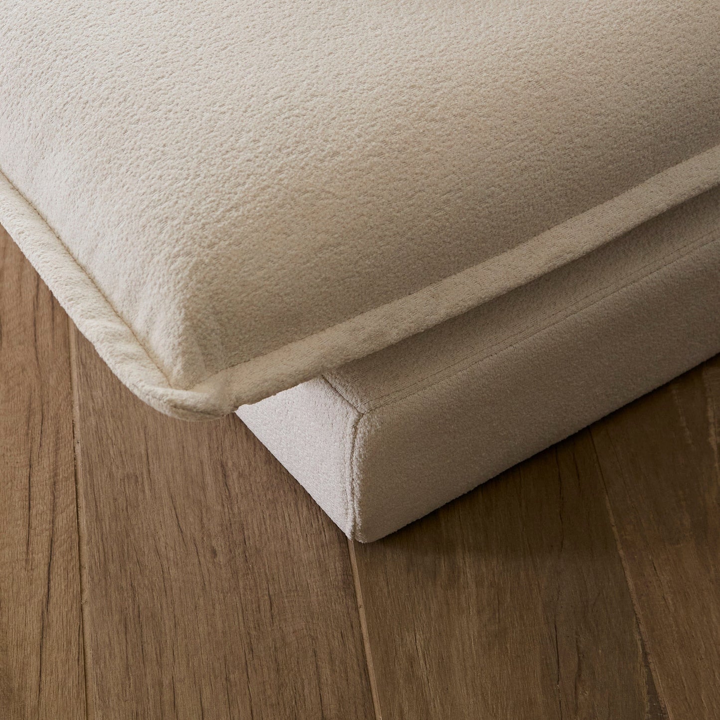 Harlow 2 Seater Double Sofa Bed - Chalk White Boucle - Laura James