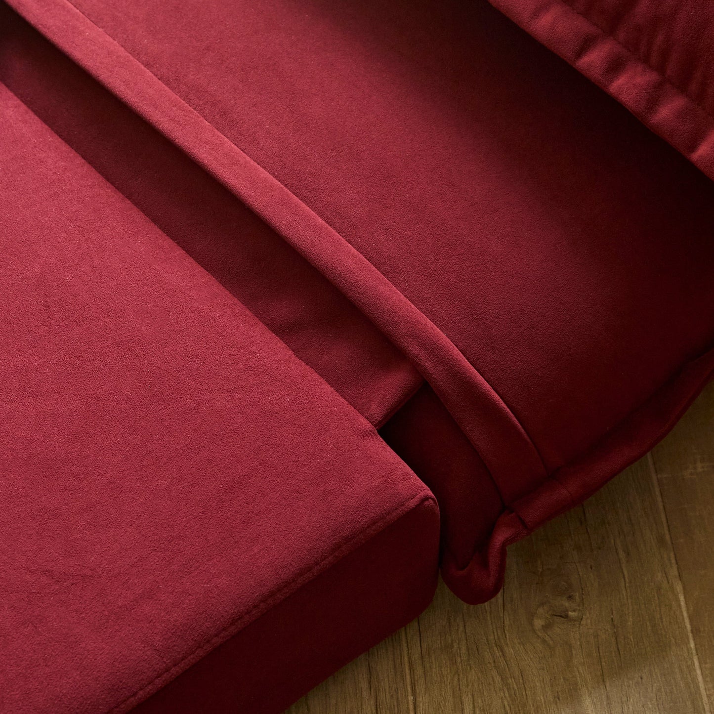 Harlow Single Sofa Bed - Burgundy Red - Laura James