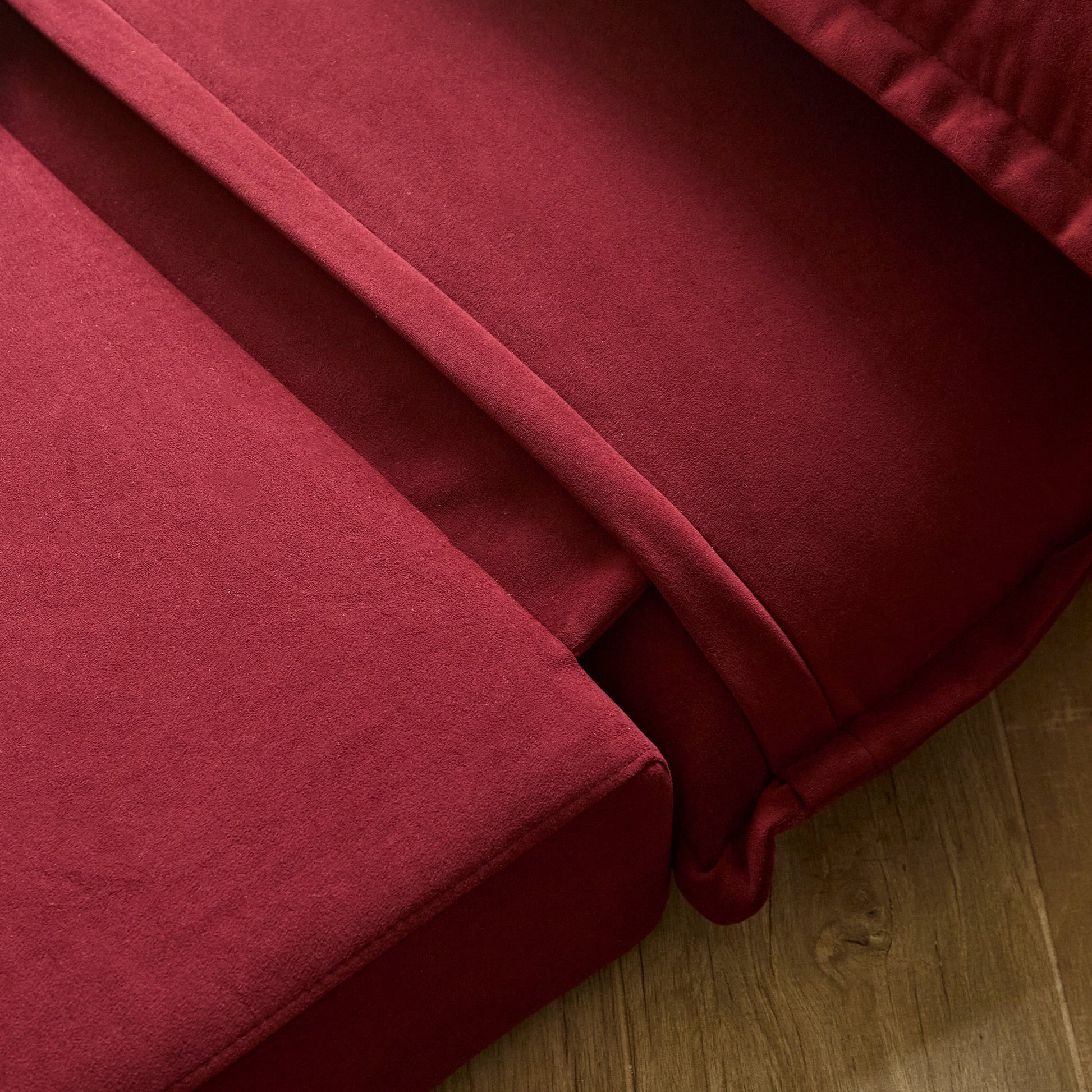Harlow Single Sofa Bed - Burgundy Red - Laura James