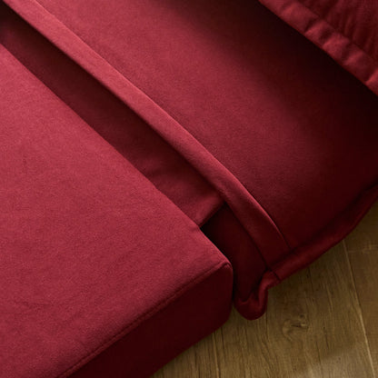 Harlow Single Sofa Bed - Burgundy Red - Laura James