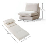 Harlow Single Sofa Bed - Chalk White Boucle - Laura James