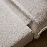 Harlow Single Sofa Bed - Chalk White Boucle - Laura James