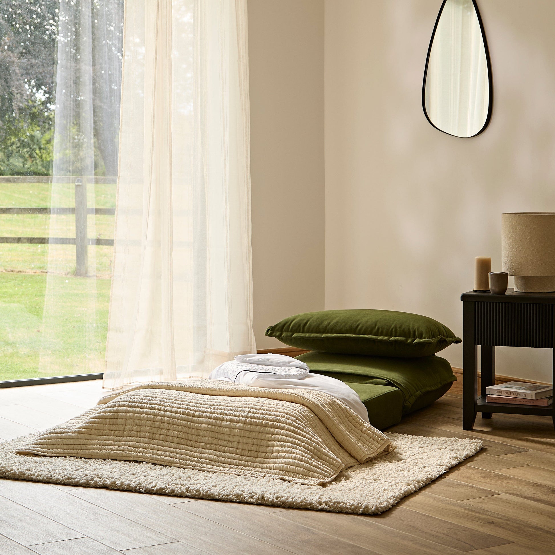 Harlow Single Sofa Bed - Fern Green - Laura James