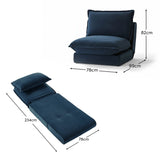 Harlow Single Sofa Bed - Ink Velvet - Laura James