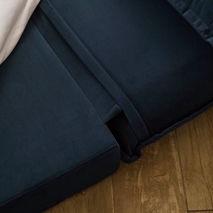 Harlow Single Sofa Bed - Ink Velvet - Laura James