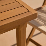 Harlyn 4 Seater Wooden Garden Dining Set with Cove Beige Chairs - 160cm - Laura James