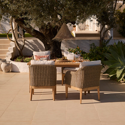 Harlyn 4 Seater Wooden Garden Dining Set with Harlyn Chairs - 160cm - Laura James