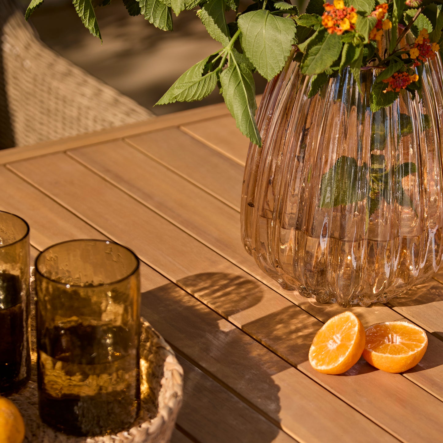 Harlyn 4 Seater Wooden Garden Dining Set with Harlyn Chairs - 160cm - Laura James