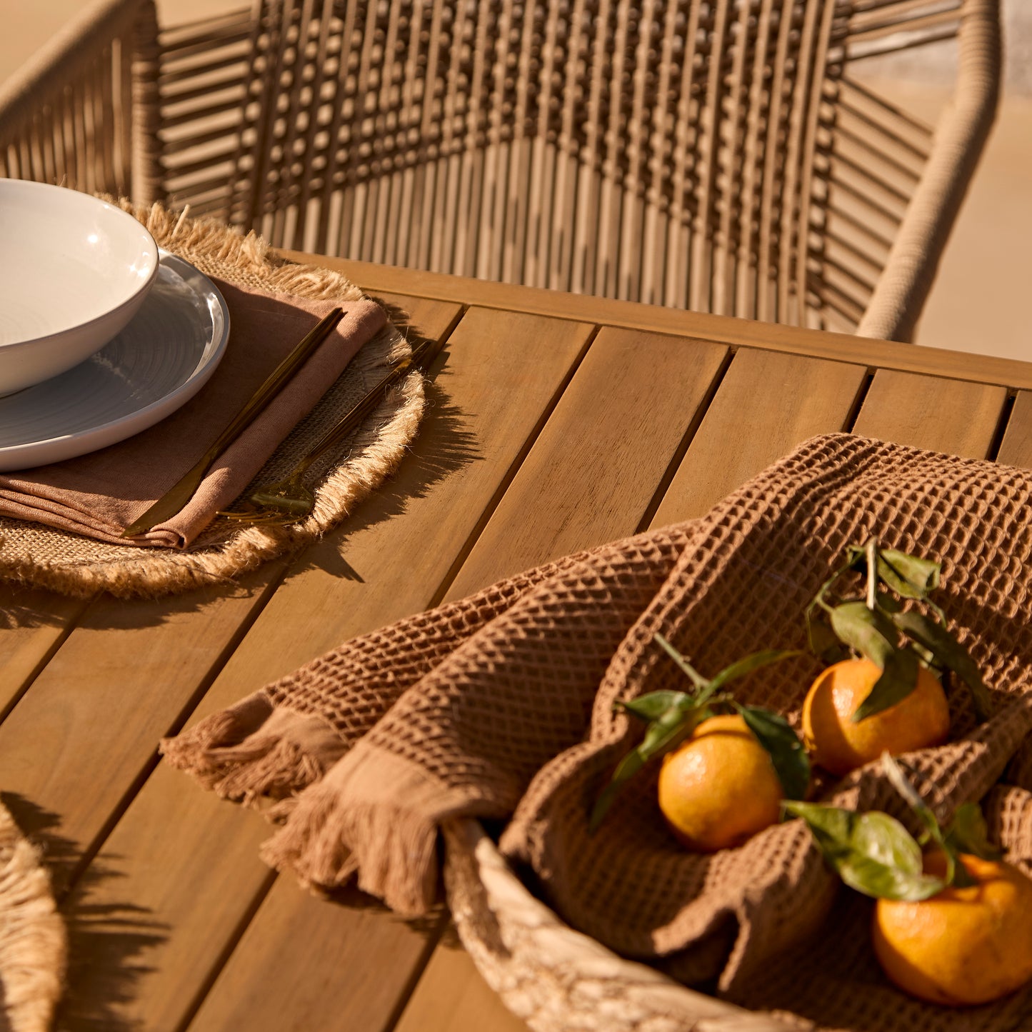 Harlyn 4 Seater Wooden Garden Dining Set with Killian Chairs - 160cm - Laura James