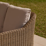 Harlyn 5 Seater Corner Sofa with Dining Table - Tawny Rattan - Laura James