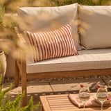 Harrelson 3 Seater Wooden Garden Chaise Corner Set - Natural Acacia and Sand - Laura James