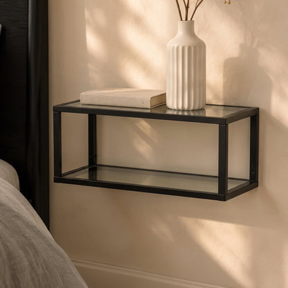 Harris Glass Shelve - Black Metal Frame
