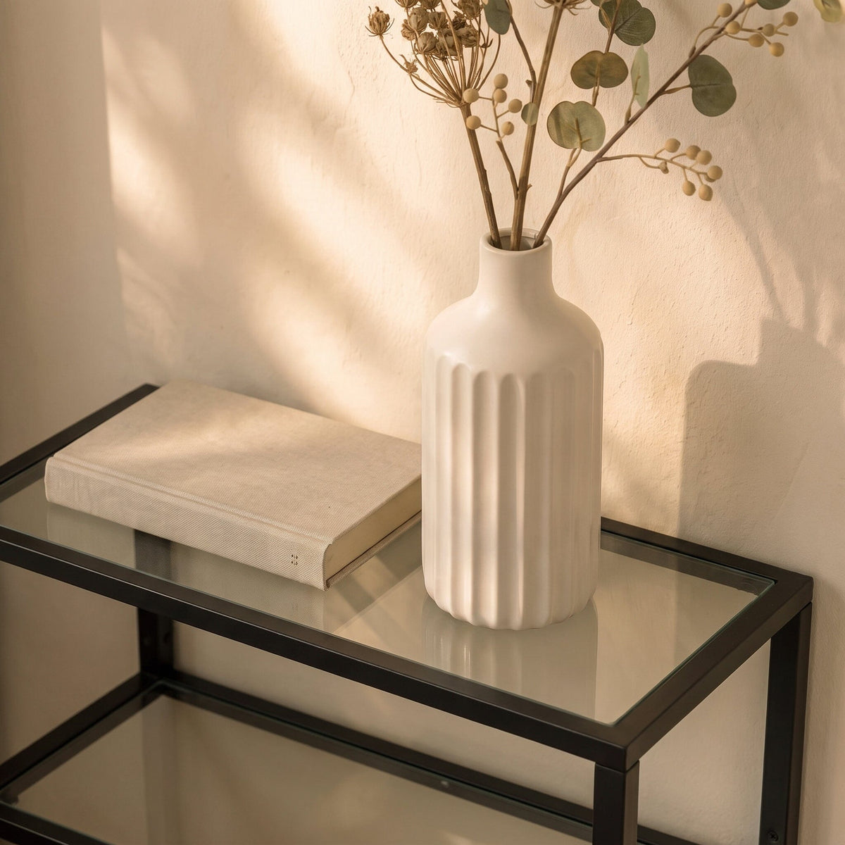 Harris Glass Shelve - Black Metal Frame