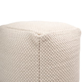 Atcham Clay/Natural Wool and Cotton Ottoman Stool - Laura James