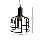 Hatherden 44.5cm Metal Pendant Light - Black

