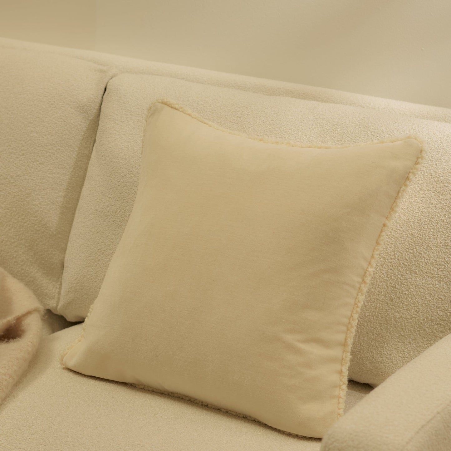 Hayes 45 x 45cm Velvet Cushion Cover - Clay Fringed - Laura James 