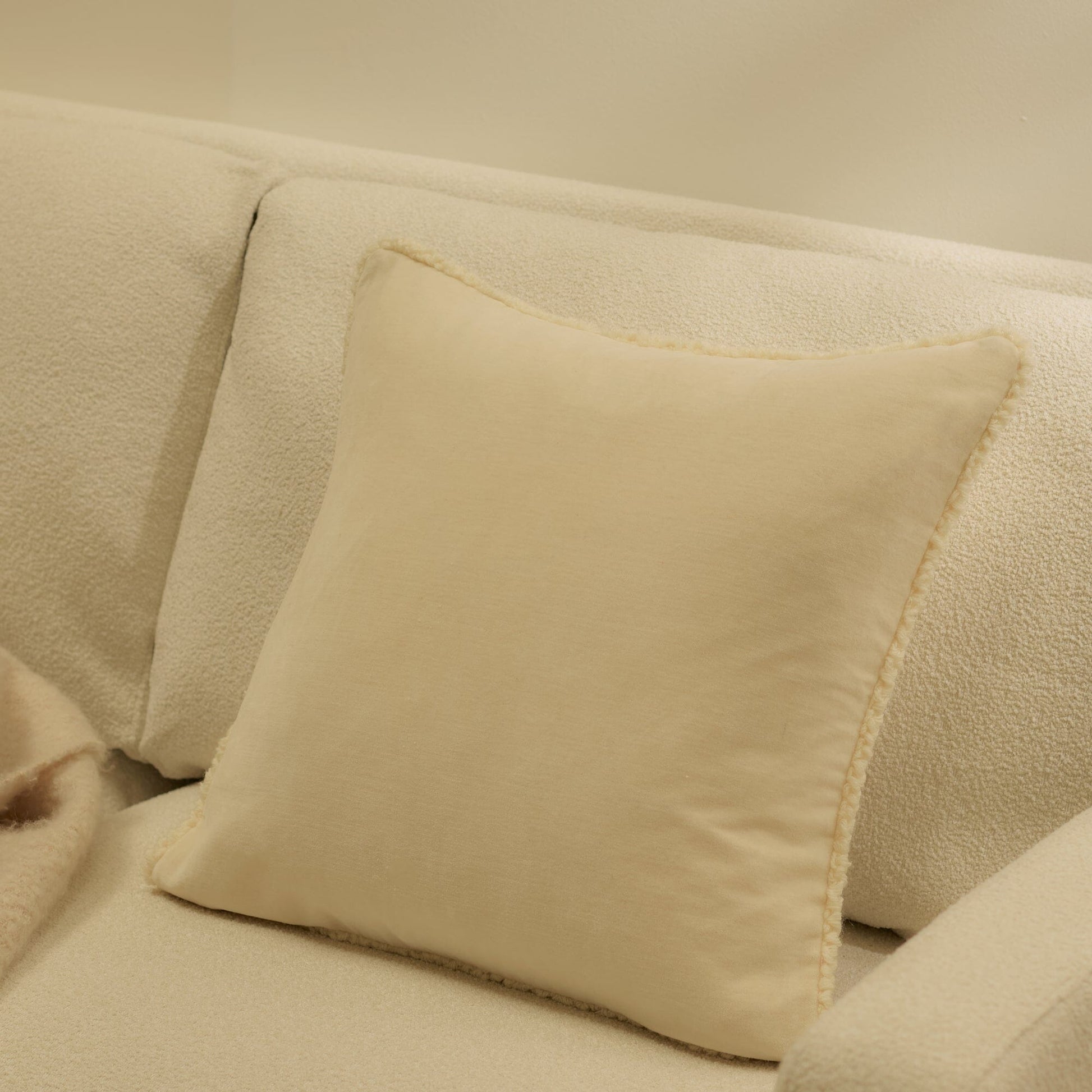 Hayes 45 x 45cm Velvet Cushion Cover - Clay Fringed - Laura James 