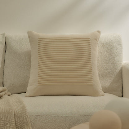 Hayes 45 x 45cm Velvet Cushion Cover - Clay Stripe - Laura James 