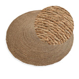 Heaton 150cm Round Seagrass Rug - Natural - Laura James 