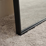 Hensall 140X40cm Metal Rectangular Mirror - Black - Laura James 
