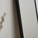 Hensall 140X40cm Metal Rectangular Mirror - Black - Laura James 