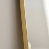Hensall 140X40cm Metal Rectangular Mirror - Gold - Laura James 