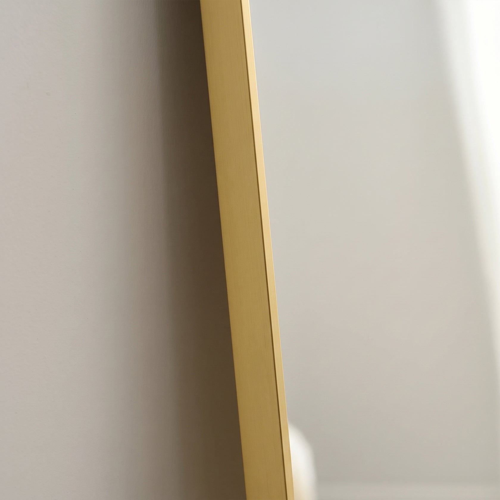 Hensall 140X40cm Metal Rectangular Mirror - Gold - Laura James 