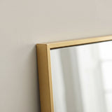 Hensall 140X40cm Metal Rectangular Mirror - Gold - Laura James 