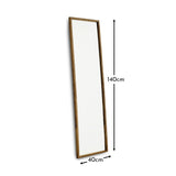 Hensall 140x40cm Wooden Mirror - Natural - Laura James 