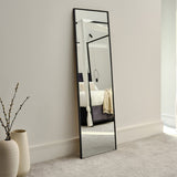 Hensall 140X40cm Metal Rectangular Mirror - Black - Laura James 