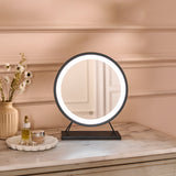 Henton 38x30cm LED Standing Mirror - Black - Laura James