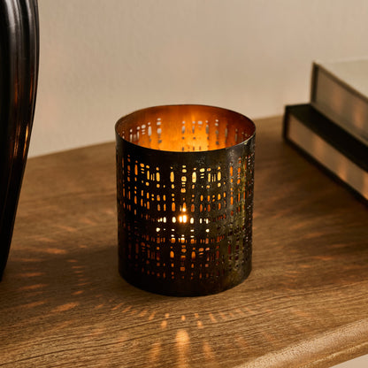 Herriard 10cm Metal Lantern - Gold - Laura James 