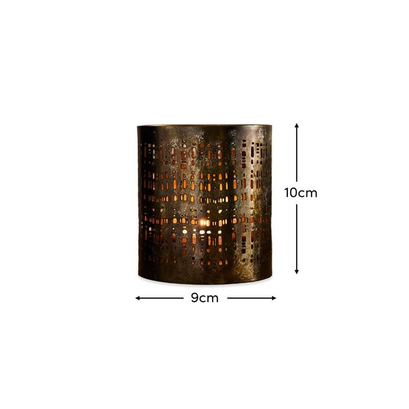 Herriard 10cm Metal Lantern - Gold - Laura James 