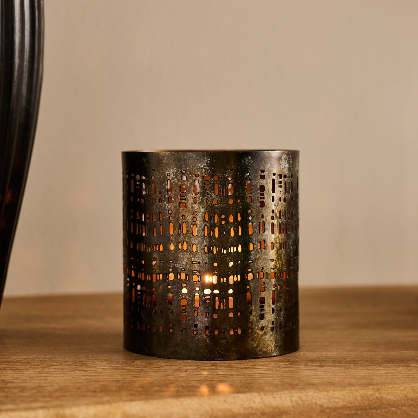 Herriard 10cm Metal Lantern - Gold - Laura James 