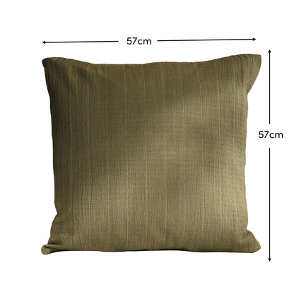 Holbeton 57x57cm Cushion Cover - Olive Green Geometric