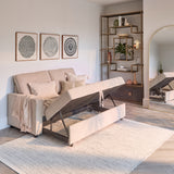 Hugo 2 Seater Sofa Bed - Warm Taupe - Laura James 