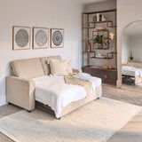 Hugo 2 Seater Sofa Bed - Warm Taupe - Laura James 