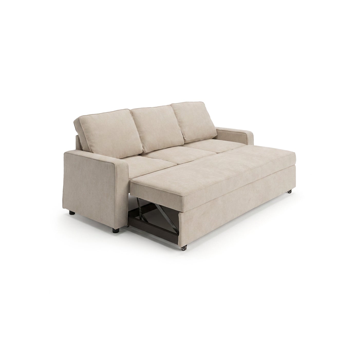 Hugo 3 Seater Sofa Bed - Warm Taupe - Laura James 