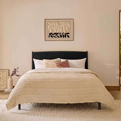Ida Double Wooden Bed - Black Oak - Laura James 