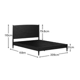 Ida Double Wooden Bed - Black Oak - Laura James 